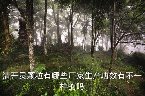 清开灵颗粒有哪些厂家生产功效有不一样的吗