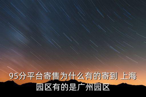 95分平台寄售为什么有的寄到 上海园区有的是广州园区