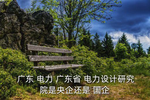  广东 电力 广东省 电力设计研究院是央企还是 国企