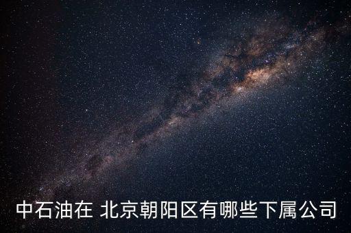 中石油在 北京朝阳区有哪些下属公司