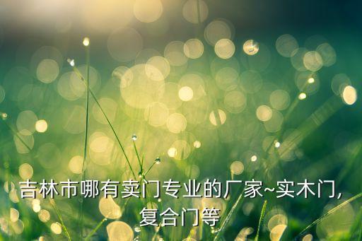 吉林市哪有卖门专业的厂家~实木门,复合门等