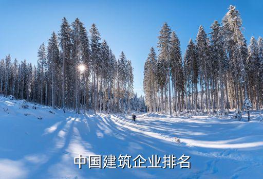 中国建筑企业排名