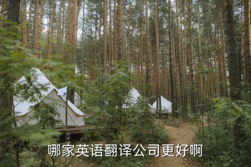 哪家英语翻译公司更好啊