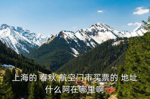 上海的 春秋 航空门市买票的 地址什么阿在哪里啊