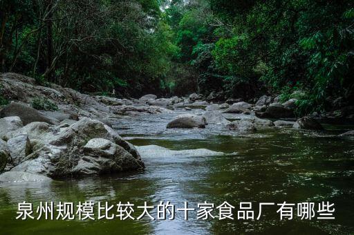 泉州规模比较大的十家食品厂有哪些