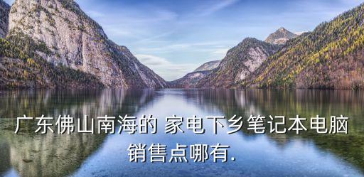 广东佛山南海的 家电下乡笔记本电脑销售点哪有.