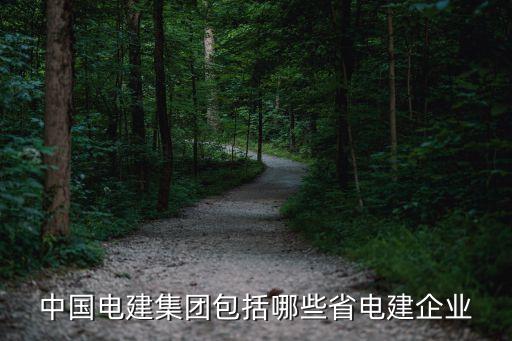 中国电建集团包括哪些省电建企业