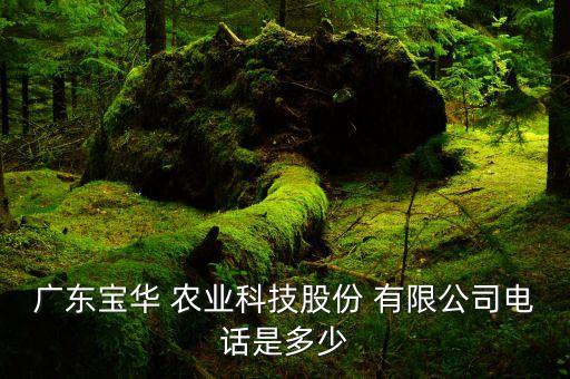 广东宝华 农业科技股份 有限公司电话是多少