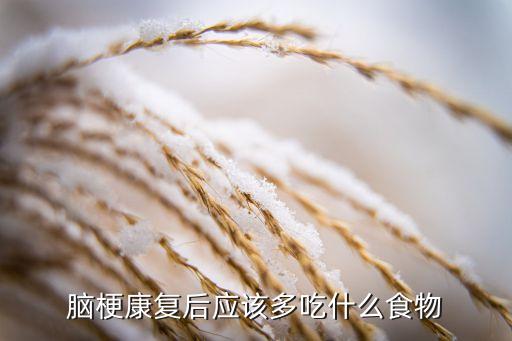 脑梗康复后应该多吃什么食物