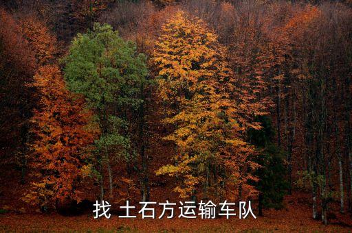 找 土石方运输车队