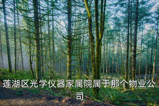 莲湖区光学仪器家属院属于那个物业公司