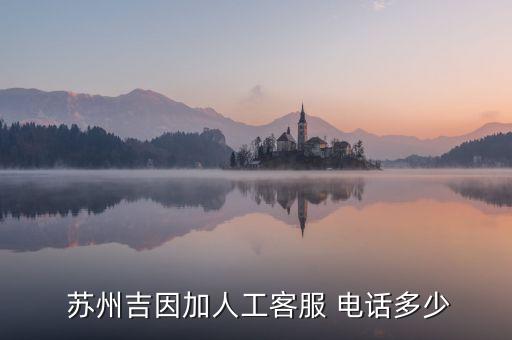  苏州吉因加人工客服 电话多少