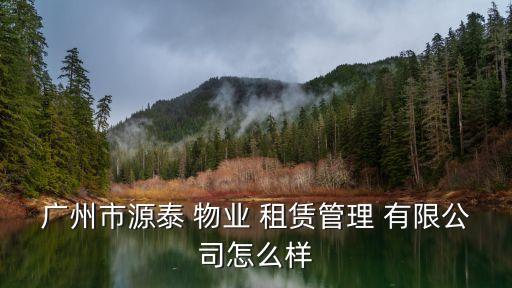 广州市源泰 物业 租赁管理 有限公司怎么样