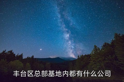 丰台区总部基地内都有什么公司
