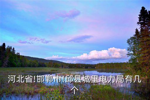 河北省!邯郸市!邱县城里电力局有几个