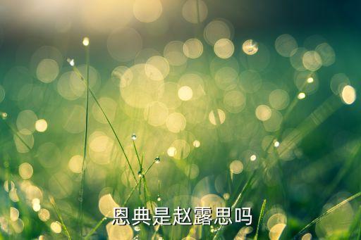 恩典是赵露思吗
