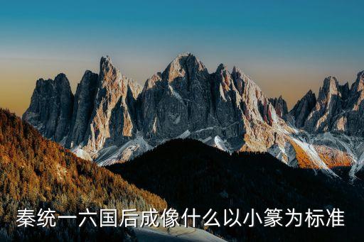 秦统一六国后成像什么以小篆为标准