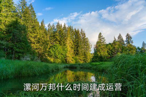 漯河万邦什么时间建成运营