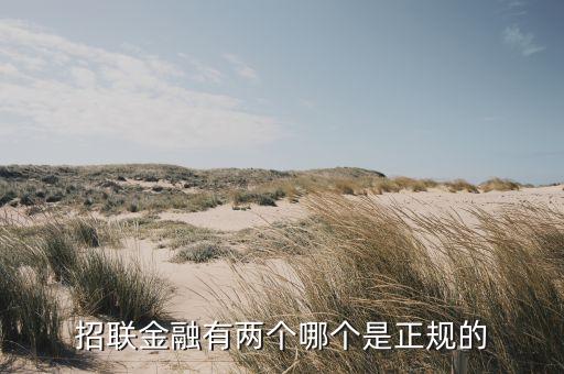 招联金融有两个哪个是正规的