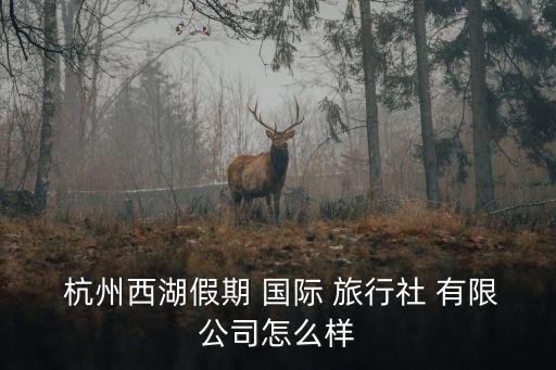  杭州西湖假期 国际 旅行社 有限公司怎么样