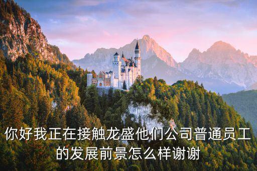 你好我正在接触龙盛他们公司普通员工的发展前景怎么样谢谢