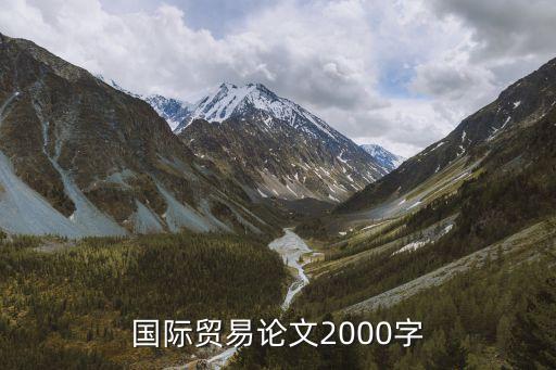 国际贸易论文2000字