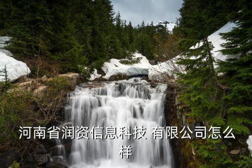 河南省润资信息科技 有限公司怎么样