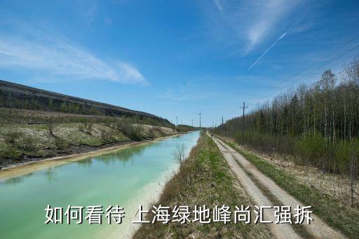 如何看待 上海绿地峰尚汇强拆