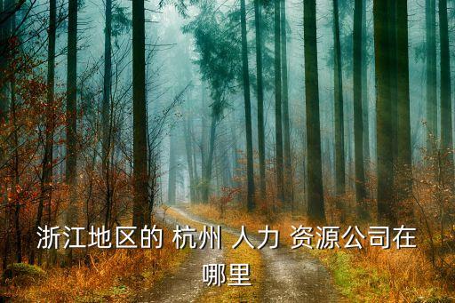 杭州泰伦特人力资源有限公司,杭州易才人力资源管理有限公司
