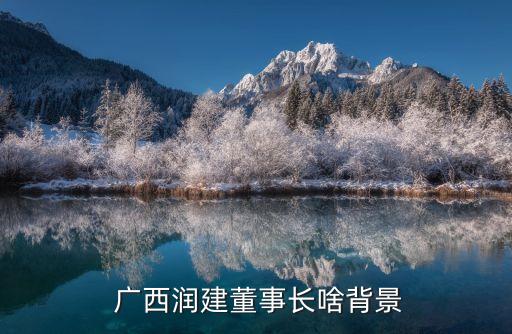 广西润建董事长啥背景
