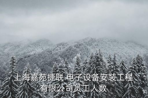  上海嘉苑捷联 电子设备安装工程 有限公司员工人数
