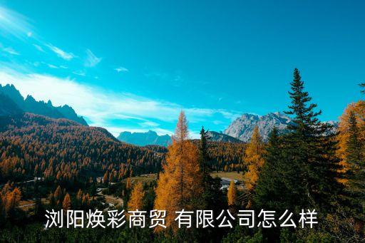 浏阳焕彩商贸 有限公司怎么样