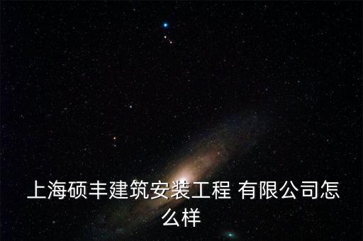  上海硕丰建筑安装工程 有限公司怎么样
