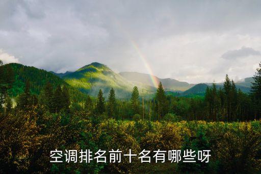 空调排名前十名有哪些呀