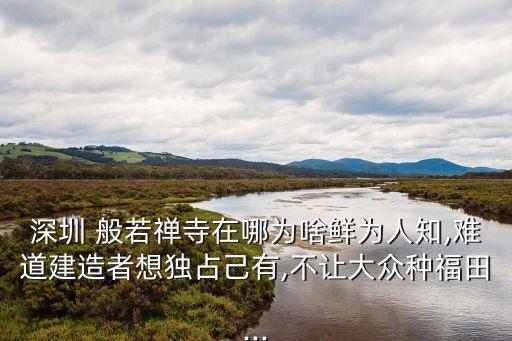 深圳 般若禅寺在哪为啥鲜为人知,难道建造者想独占己有,不让大众种福田...