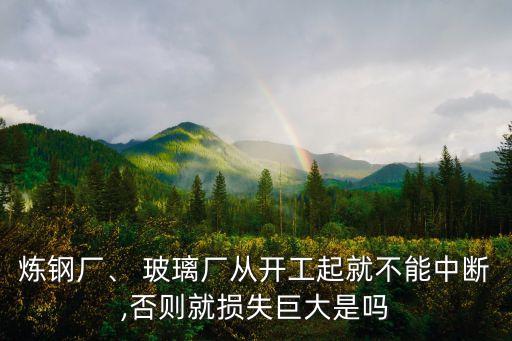 炼钢厂、 玻璃厂从开工起就不能中断,否则就损失巨大是吗