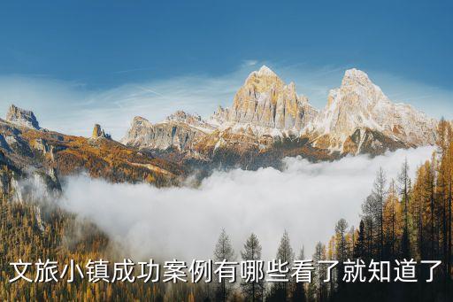文旅小镇成功案例有哪些看了就知道了