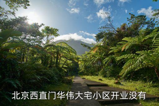 北京西直门华伟大宅小区开业没有