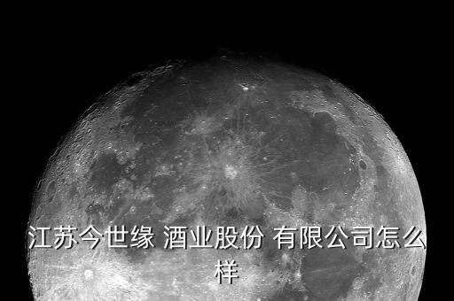 江苏今世缘 酒业股份 有限公司怎么样